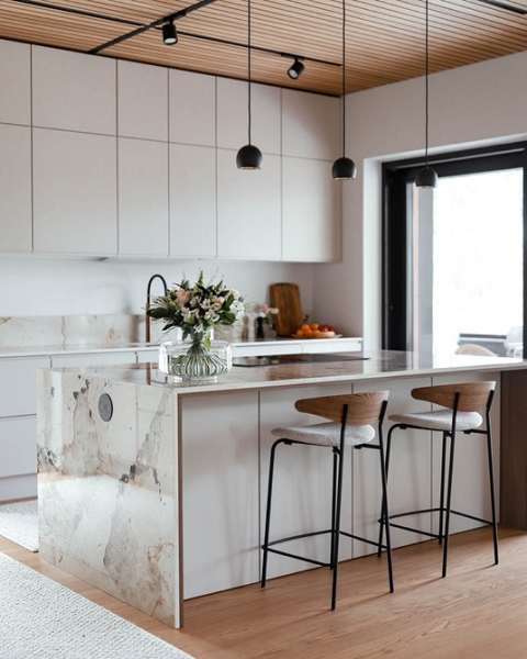 Какой потолок сделать на кухне: 7 практичных вариантов и 80 фотопримеров