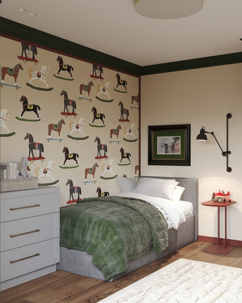 Как комбинировать обои: готовые схемы и идеи для каждой комнаты (73 фото)