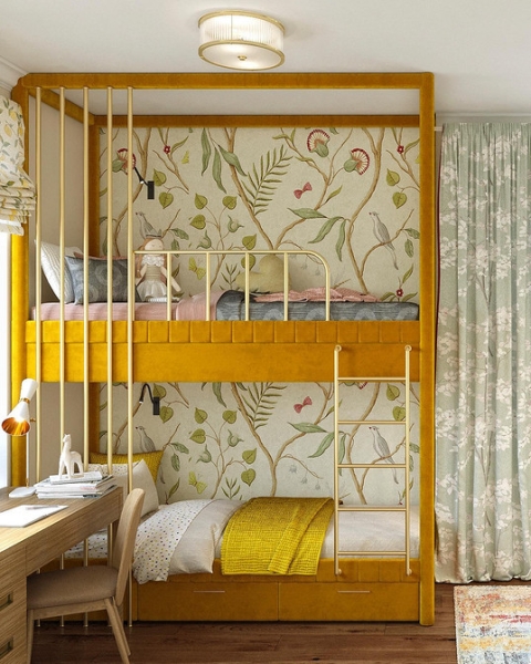 Как комбинировать обои: готовые схемы и идеи для каждой комнаты (73 фото)