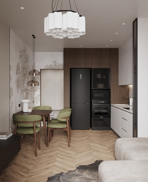 Как комбинировать обои: готовые схемы и идеи для каждой комнаты (73 фото)