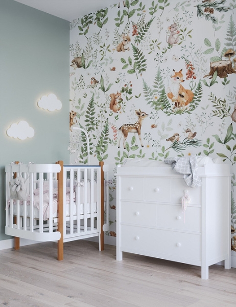 Как комбинировать обои: готовые схемы и идеи для каждой комнаты (73 фото)