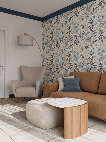 Как комбинировать обои: готовые схемы и идеи для каждой комнаты (73 фото)