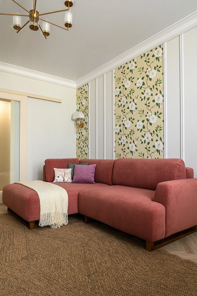 Как комбинировать обои: готовые схемы и идеи для каждой комнаты (73 фото)