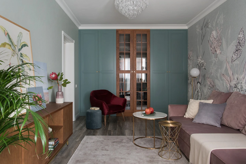 Как комбинировать обои: готовые схемы и идеи для каждой комнаты (73 фото)