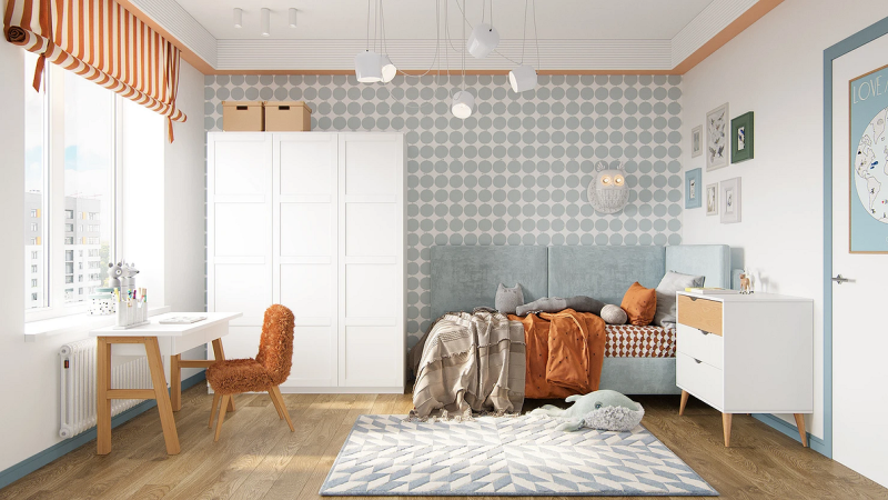 Как комбинировать обои: готовые схемы и идеи для каждой комнаты (73 фото)