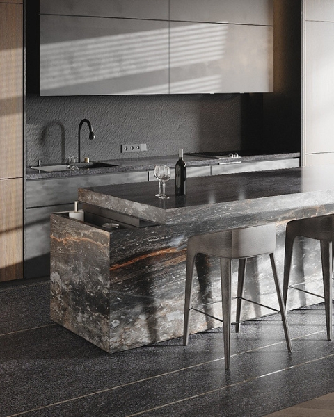 Камень в дизайне интерьера: 7 натуральных пород и лучшие искусственные аналоги (80 фото)