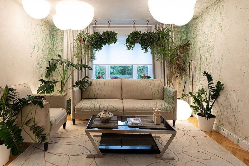 Жидкие обои в интерьере: плюсы и минусы, советы по применению (57 фото)