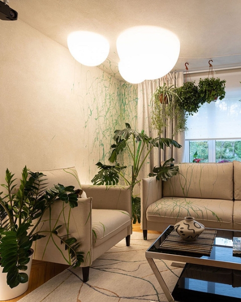 Жидкие обои в интерьере: плюсы и минусы, советы по применению (57 фото)